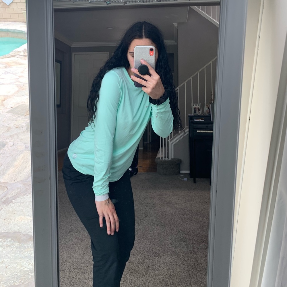 Teal shirt/ rash guard